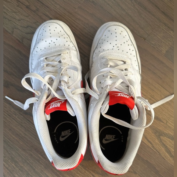 Nike Court vision white and red sneaker. - Picture 3 of 7